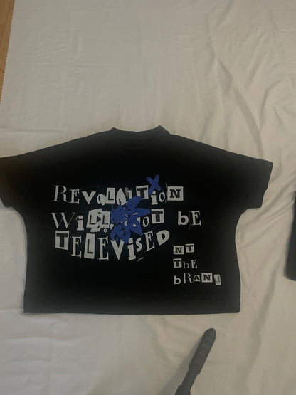 Blue- RWTBT BOX Fit  T-shirt
